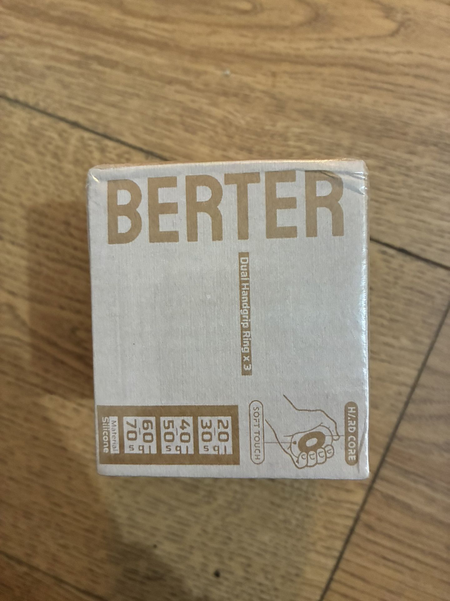 BERTER Dual Handgrip Ring Set (3-Pack) – Soft Touch Silicone – 20–70 lb Resistance