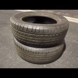 2 —- 225/60r17 Tires Good 80% Treads !