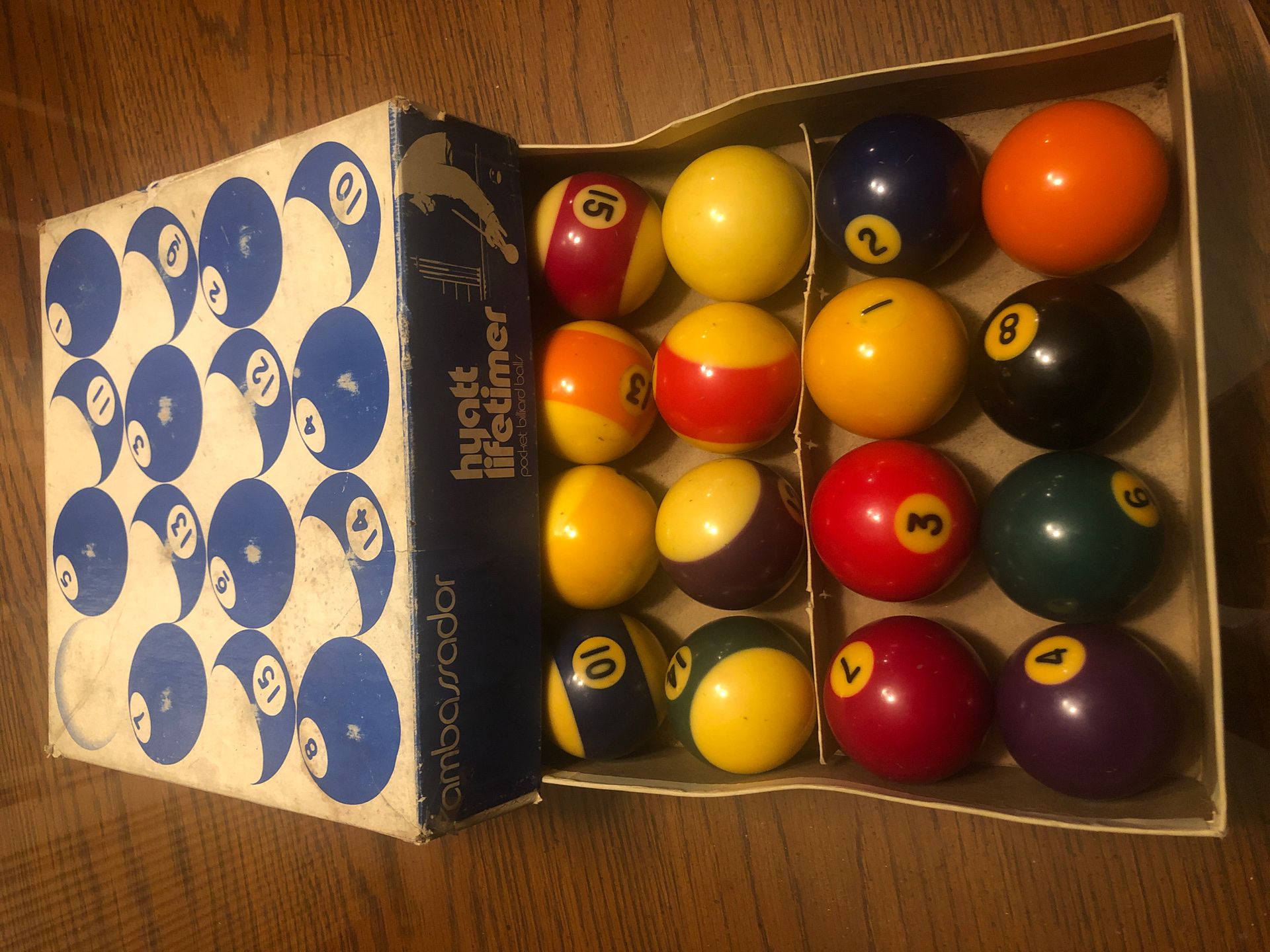 Hyatt lifetimer pool ball set