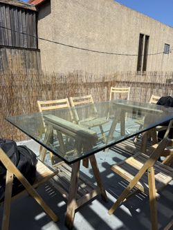 Italian Beveled Glass Table Top