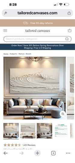 Minimalist Ocean Wave Canvas