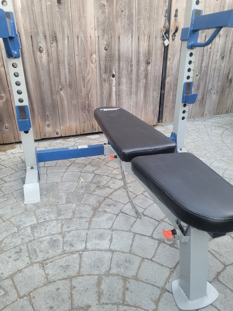 squat Bench Press Rack n bar n weights