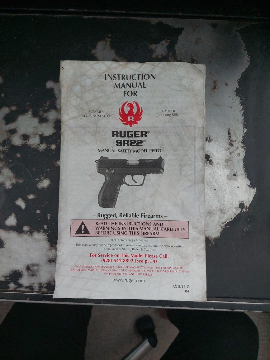 Instruction Manual For Ruger SR22