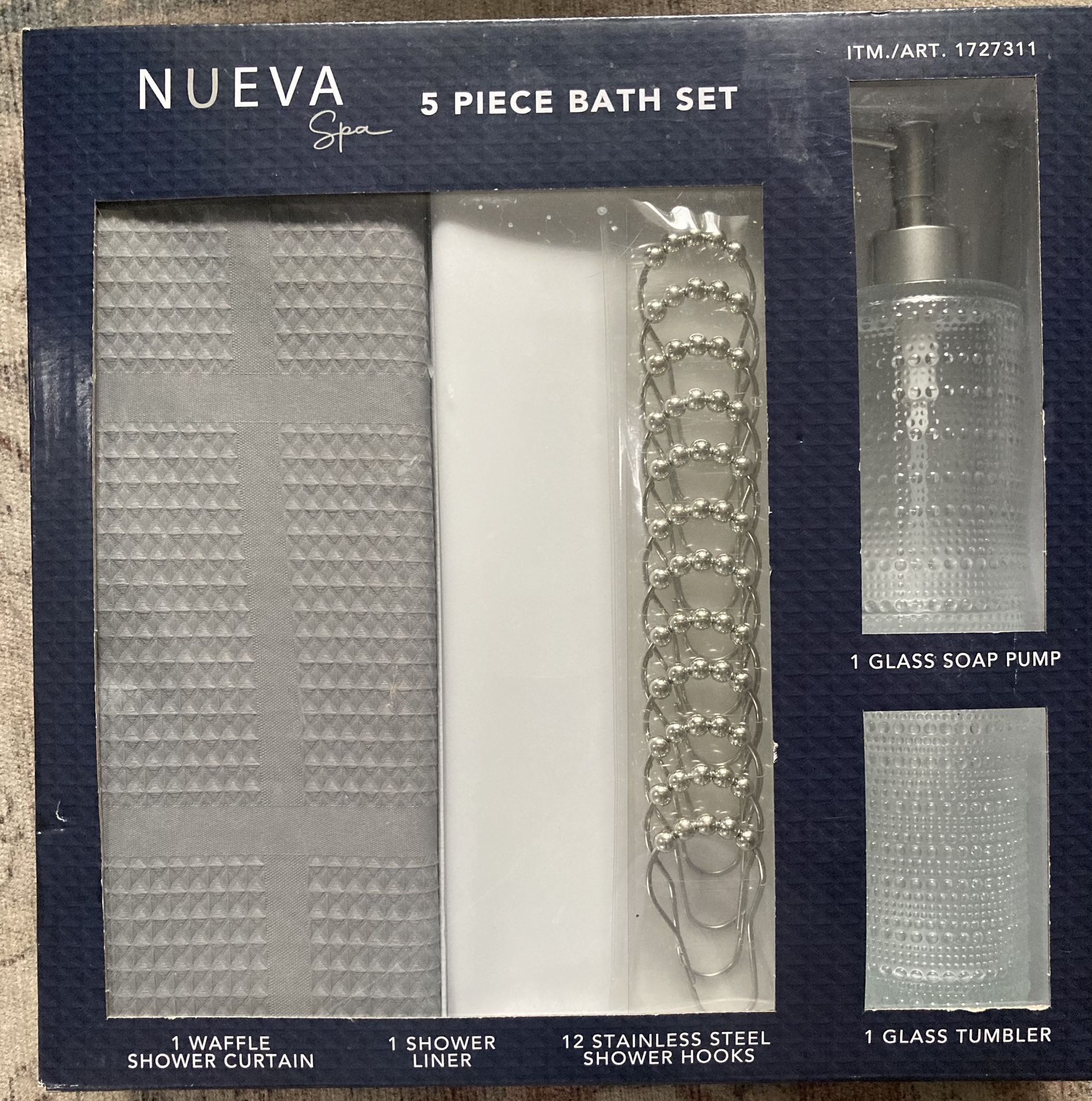 5-piece bath set (grey)