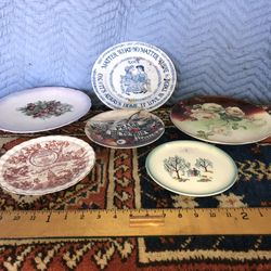 6 Vintage Collector Plates 