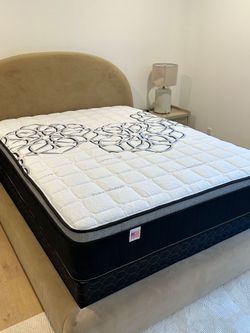 Queen Size Mattress Pillow Top New Bedframe sold separately