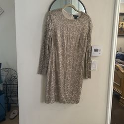 Ralph Lauren Gold Cocktail Dress Size 16