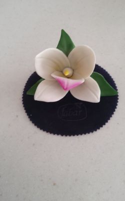 Vintage Fabar porcelain magnolia flower