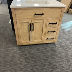 36” Bathroom Vanity In Wood Color