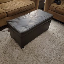 Leather Ottoman With Built In Storage