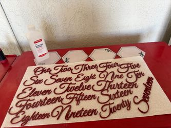 Custom Acrylic Table Numbers 1–20 | custom font and color choices - Event Décor