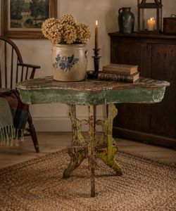 Antique Primitive Folk Art Table