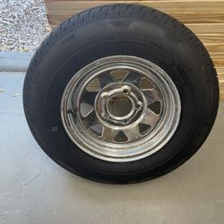 New 175-80-13inch  trailer tire With 5-lug galvanize rims.$120/each