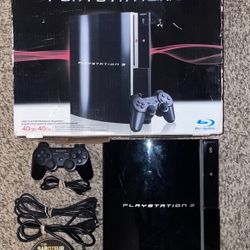 SONY PLAYSTATION 3 PS3 CONSOLE WITH VIDEO GAME & CONTROLLER
