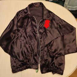 Black Satin Costume Jacket, size XL
