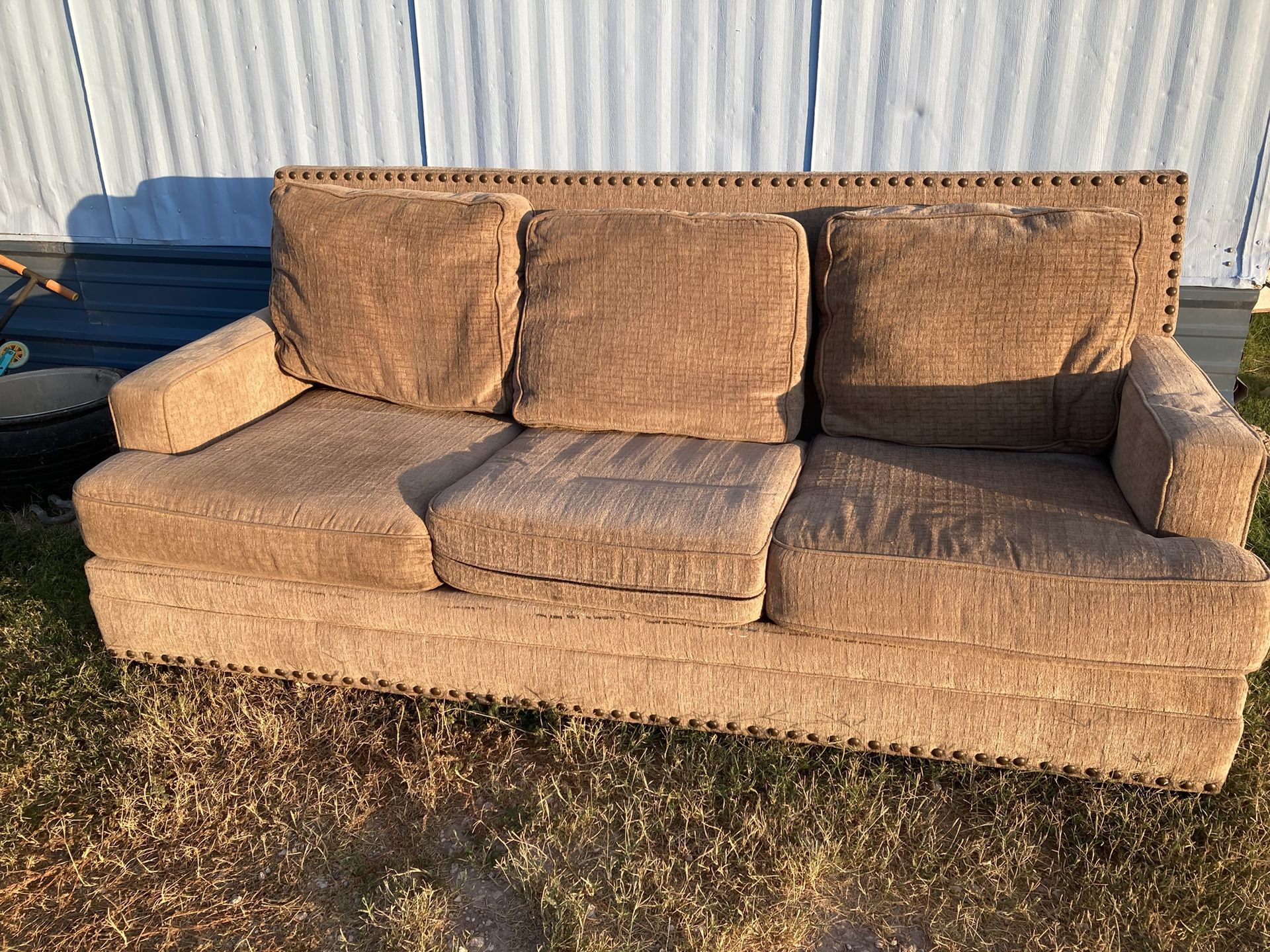Nice beige sofa for sale asking $50 obo