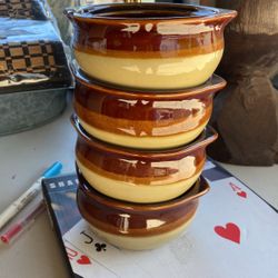 Set Of 4 Small Ceramic Bowls