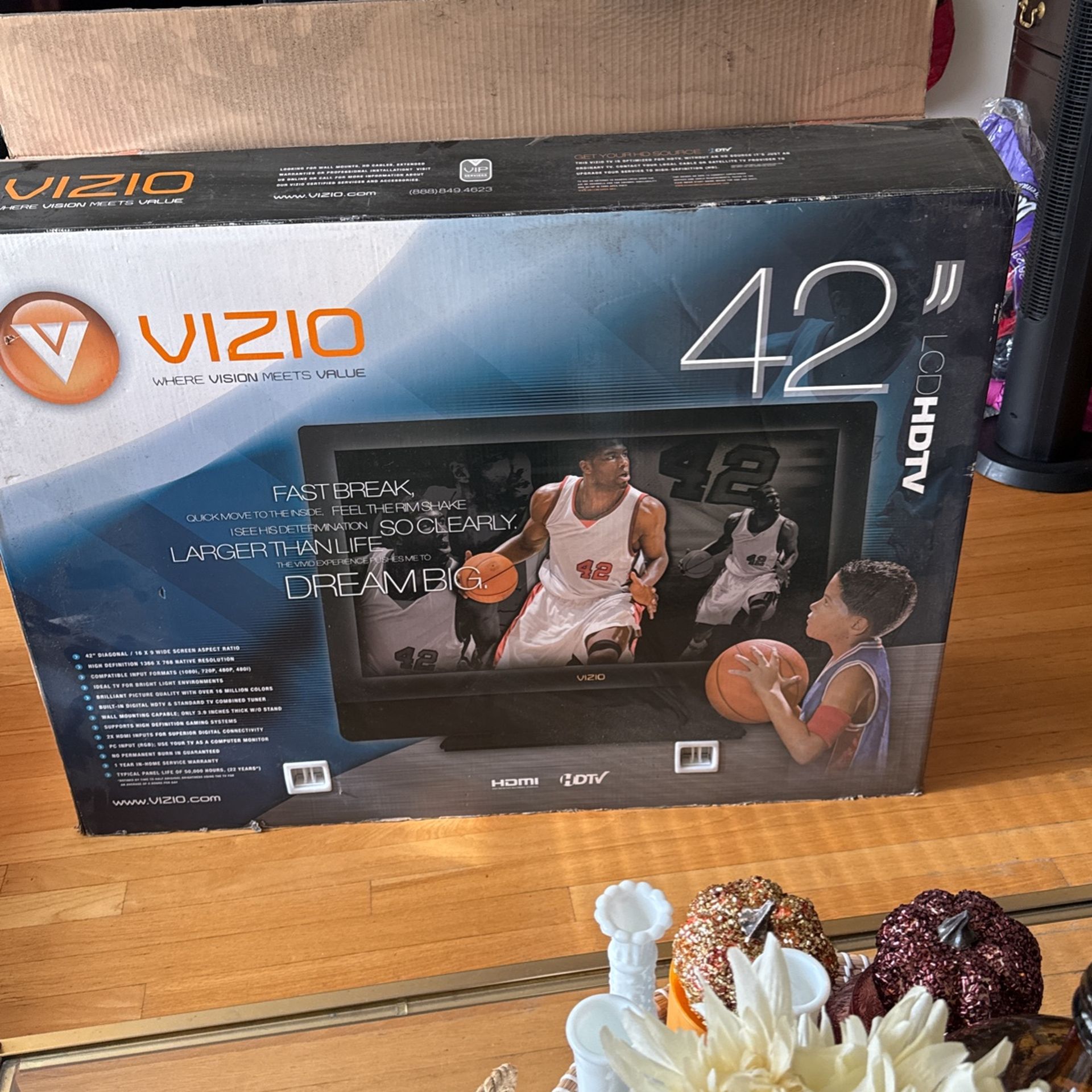 Vizio 42 Inch LCD HDTV.