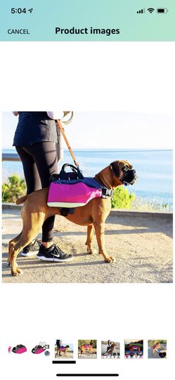 Dog Backpacks, Luminous & Reflective Hiking Pack for Dogs, Water Bottle Included Camping & Travel Saddlebag for Dogs, Dog Backpacks for Medium & Larg