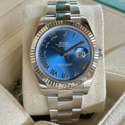 Rolex Datejust 41 Blue Roman 2022 Full Set 