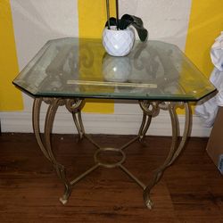 Gold End Table