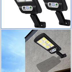  Solar Outdoor Lights, 56 LED IP65 Waterproof Motion Sensor Remote Control Flood Wall Light, for Yard,Path, Fence, Outside,Garden,Patio, Shed,Deck, Gu