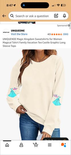 Disneyland, Cinderella Sweatshirt New! Size 2X