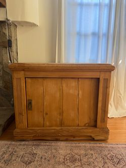English Pine Side Cabinet - Antique