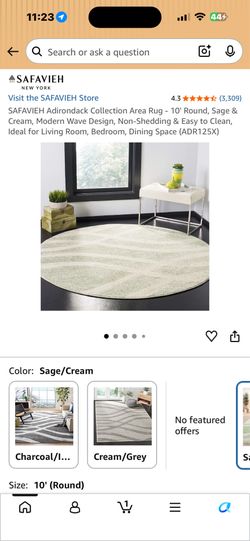 NEW Round 10' rug sage green