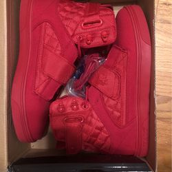 mens red high tops size 8.5