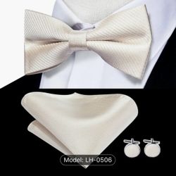 Champagne Bow Tie Set