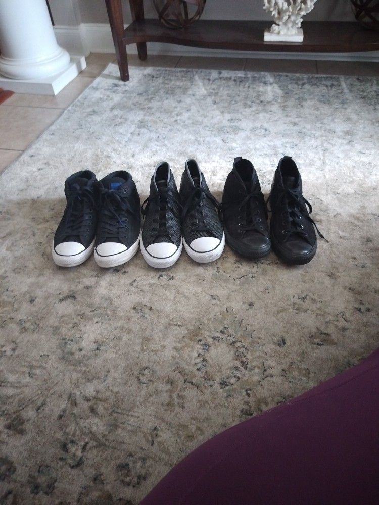 Three Pairs Converse All stars Chuck Taylor Sneakers