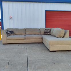 FREE DELIVERY - Beige L-Shaped Sectional Sofa