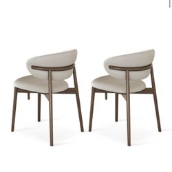 White dining chairs set of 2 mid-century modern chairs kitchen and dining chairs
