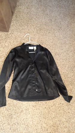 Kathy Ireland Satin Dress Shirt Size Large