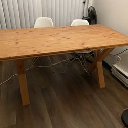Large solid wood table