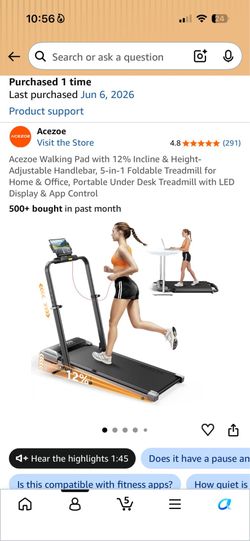 Azecoe Walking Pad Pro Silver with 12% Incline