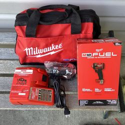 Milwaukee M18 FUEL Impact Wrench 3/8”,  Battery , Charger And Tool Bag. Brand NEW.
