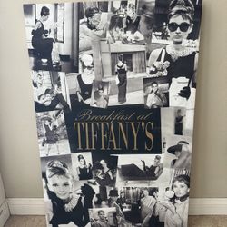 Audrey Hepburn Breakfast At Tiffany’s Canvas Wall Art 