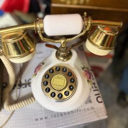 Vintage-Style Rotary Push Button Telephone