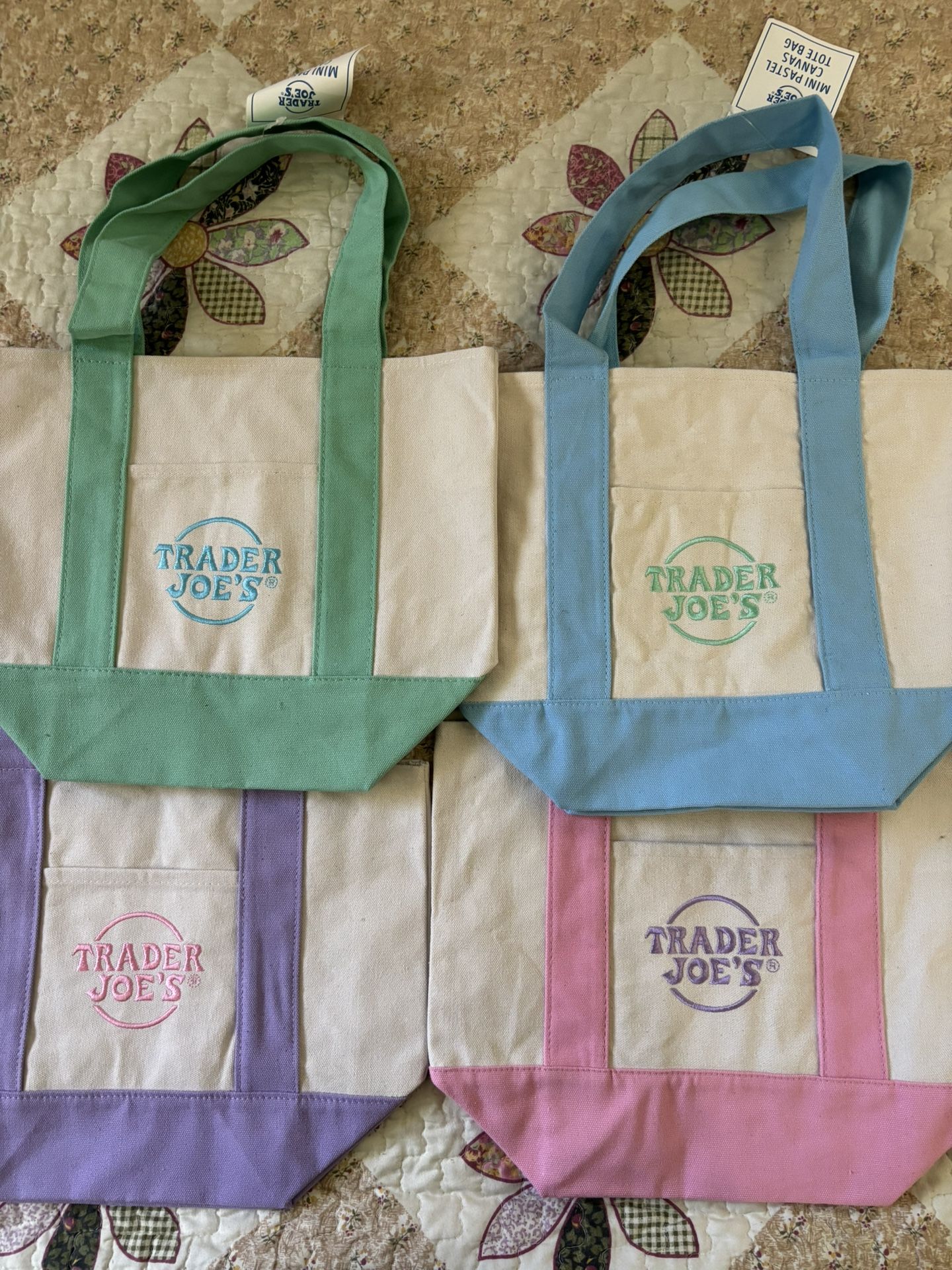 Pastel Mini Tote Bags