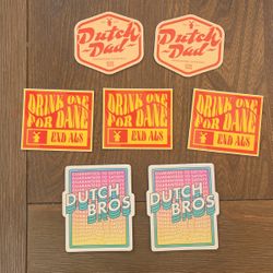 Dutch Bros Collectible Stickers. 
