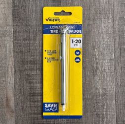 New Genuine Victor Low Pressure Tire Gauge for Tires 1-20 PSI