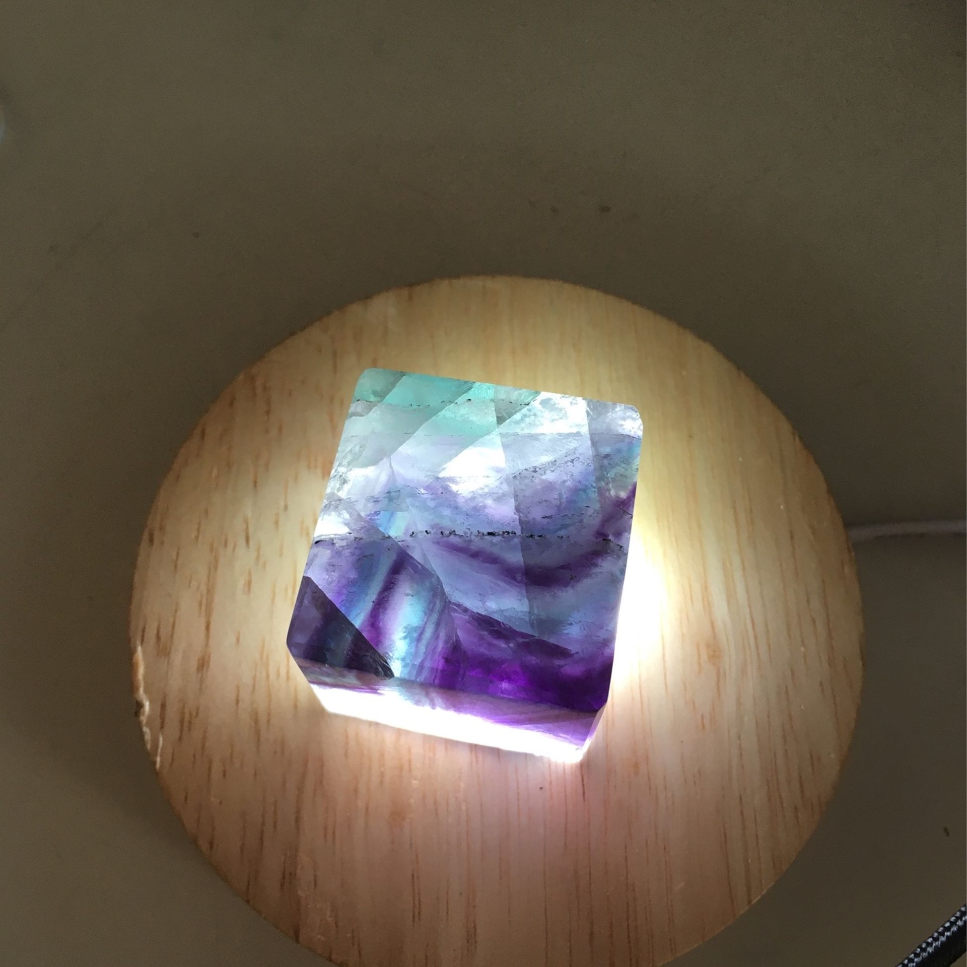 Beautiful Natural Rainbow Fluorite Cube