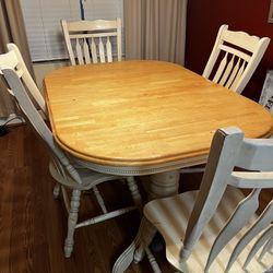 Farmhouse Kitchen Table With 4 Chairs