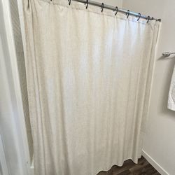 Shower Curtain + Hooks 