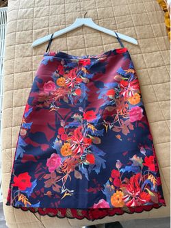 Floral and lace skirt