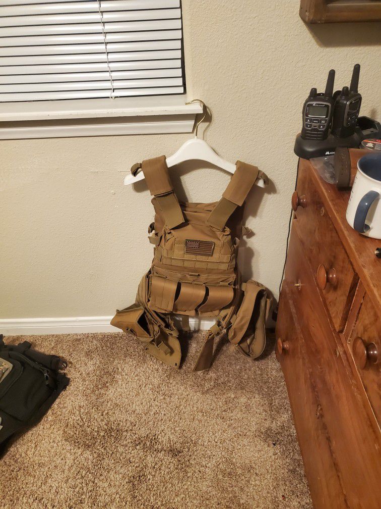 Bullet Proof Plate  Carrier With Front And Back Steel Plates 