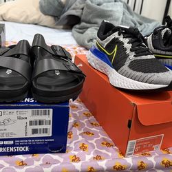 Nike White AF1 WHITE; AF1BLACK, NIKE React Infinity RUN FK 2