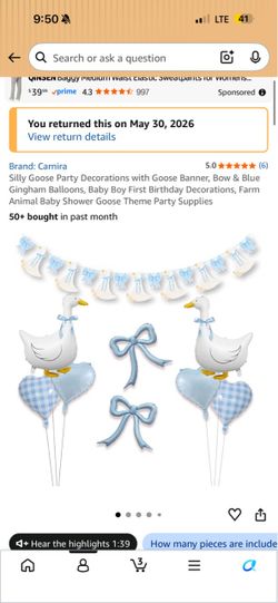 Silly Goose Theme Birthday/Babyshower theme